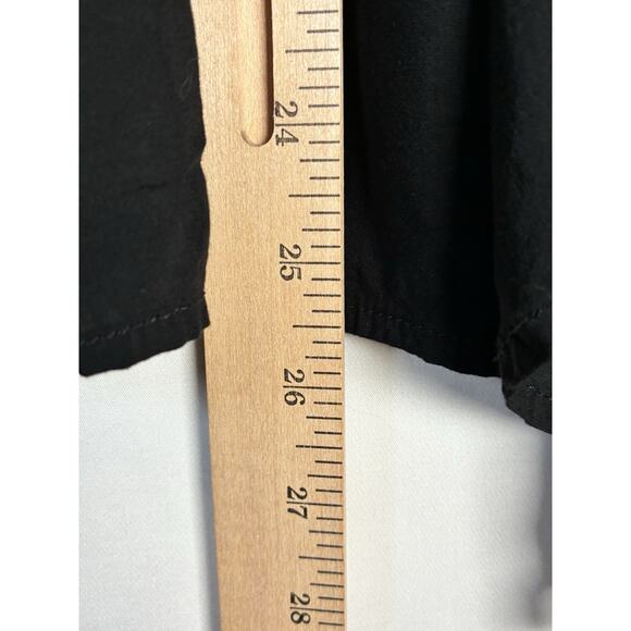 Elan Black Boho Bell Sleeve Top Size M Crochet Lace Detail Flowy Festival Style - Picture 9 of 9